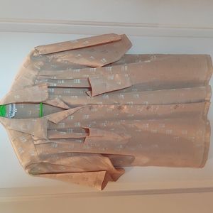 Women's Beige Short Sleeve Blouse